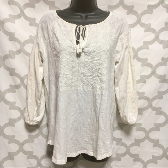 Lucky Brand Tops - Lucky Brand boho embroidered top